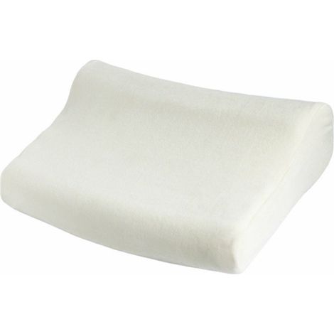 ANTAR AT03002 Almohada Viscoelástica Anatómica para Cuello y Cabeza 44x30x7-11 cm, Blanca