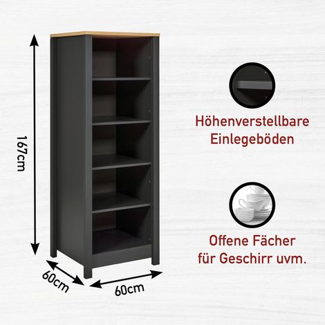 Mömax Standregal Venet, Anthrazit/Artisan Eiche (1/5)