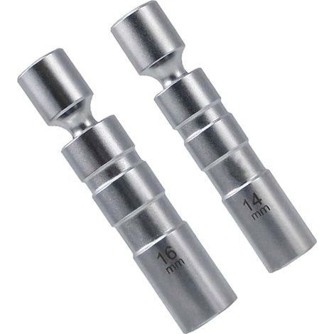 Dünnwandiger Zündkerzenschlüssel mit Universalgelenk, magnetischer flexibler Steckschlüssel, Ausbauwerkzeug – 14 mm und 16 mm (1/5)