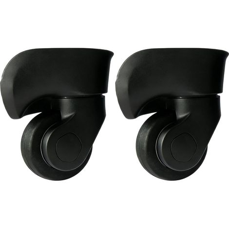 Suitcase Wheels, Pair of Suitcase Wheels, Fixed Replacement Casters, Luggage Wheel Replacement Accessory Parts for Travel Suitcase, Black (1/5)