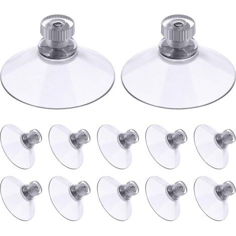 Lot de 30 Ventouses Filetées 41 mm avec Écrous Moletés Transparent pour Voiture Camping Vitre Pare-Soleil (1/4)