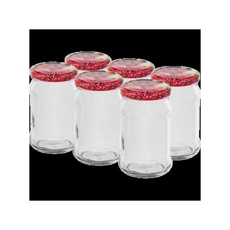 Barattolo in vetro per conserve con tappo a vite 300 ml 6 pz