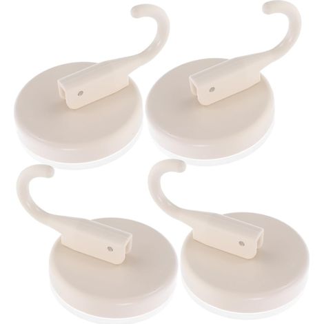 Lot de 4 crochets porte-serviettes à ventouses sans rainure, service pour verre, amovibles portes (1/5)