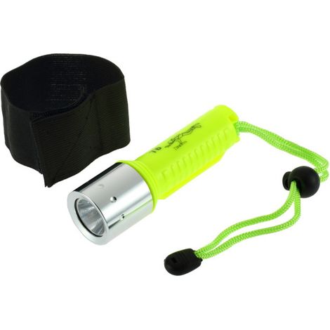 Lampe de plongée T6 rechargeable 18650, éclairage sous-marin, lampe torche jaune à clinker (1/4)
