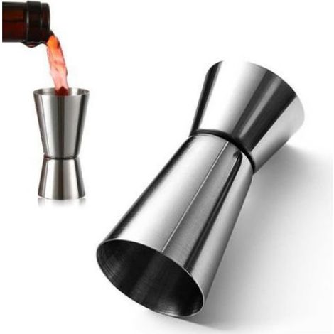 Verre Doseur Double - 25 ml 50 ml - Pour Cocktails Et Apéritifs - Acier Inoxydable - 1 Pièce (1/2)