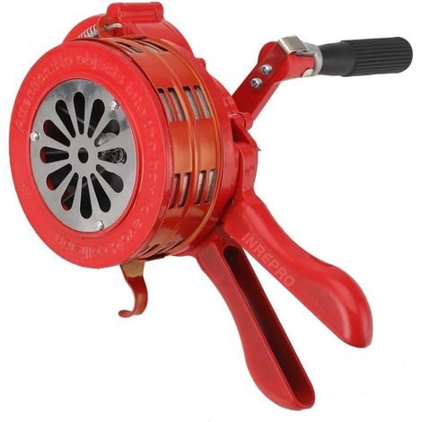 1x Sirène Manuelle, Alliage D'aluminium, 110 Db, Portable, Pour Urgence Et Incendie (1/5)