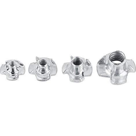 M3-M8 Zinc argent acier carbone T des meubles écrous en T avec quatre embouts pour la fixation des meubles de la menuiserie (M8(30/sac). (1/5)