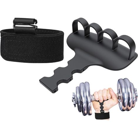 Poignées levage haltérophilie silicone, protection mains/doigts, machines poulie/haltères/deadlift (1/5)