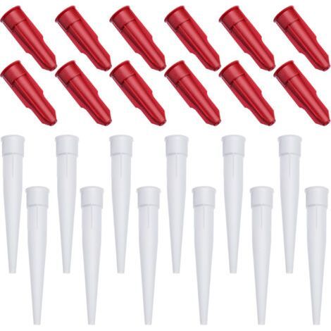 ALLIANDIS12 pièces Buses de rechange en plastique, buses de calfeutrage, capuchons de buses de pistolet à mastic refermables Couvercles de buses de pistolet à calfeutrer (1/5)