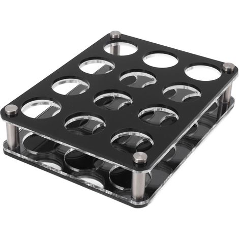 Présentoir à bouteilles de vin en acrylique résistant aux chocs, porte-bouteilles décoratif pour bar à domicile 3 x 4, porte-gobelets combiné 12 emplacements (1/5)