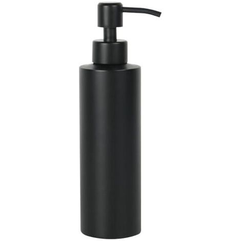 Distributeur de Savon Noir, Bouteille à Pompe Distributrice de 350ml Facile à Presser, Distributeurs de Savon et de Lotion en Métal Antirouille (1/5)