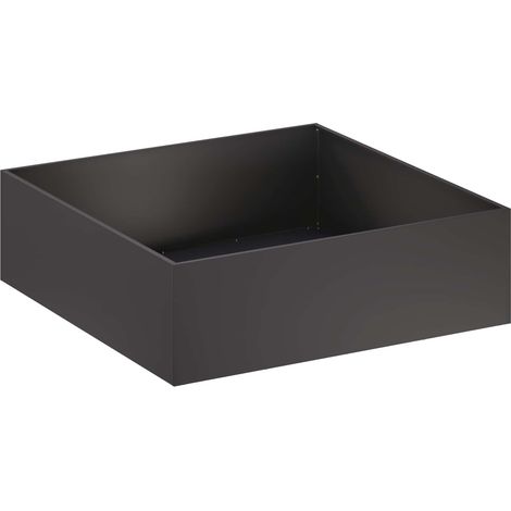 Garten-Pflanzgefäß Schwarz 80 x 80 x 30 cm Kaltgewalzter Stahl vidaXL