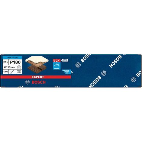 Expert C470 Schleifpapier mit 19 Löchern für Gipskartonschleifer 225 mm G 180 25Stk.  BOSCH 2608901152