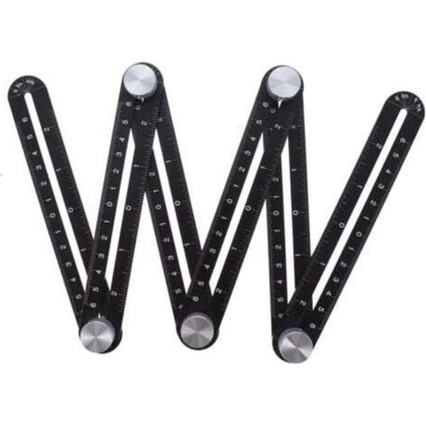 [JAMAIS UTILISÉ] 1 Pc Mètre Pliant Pour Carrelage Règle à Six Volets Outil De Gabarit De Trou D'ouverture De Tuile Ouvre-trou De Tuile Alliage D'aluminium Et Plas (1/4)