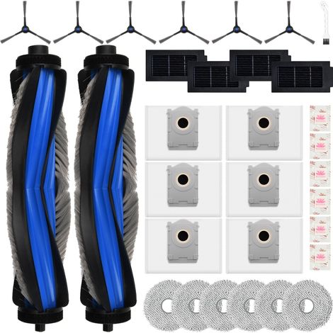 31 Stück Zubehörset für Ecovacs Deebot T50 Omni/T50 Pro Omni/T50 Pro Omni Gen2/T50 OMNI Gen2, 2 Hauptbürste 6 Staubbeutel 6 Wischtücher 6 Seitenbürsten 4 Filter,Ersatzteile Zubehör (1/5)
