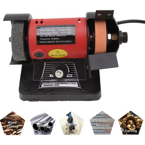 Mini ponceuse d'établi polyvalente à vitesse réglable, polisseuse électrique pour bijoux et soins dentaires, 220 V, 150 W, prise européenne (1/5)