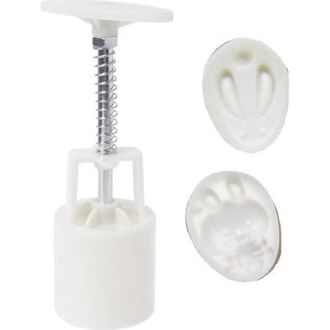 Moule à Mooncake en Forme de Lapin Mignon, Tampon Pressé Main pour DIY, 50g en Plastique (1/4)