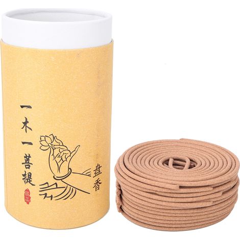 Bâtonnets d'encens en spirale Santal Naturel Herbes Médicinales Parfum Aromathérapie pour Yoga Décoration Maison (Santal) (1/5)