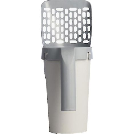 Pelle à litière pour chat haut de gamme avec support, pelle à litière propre et sans dégâts, avec bac à déchets, système de tamis et de pelle à litière pour chat (D-V2) (1/5)