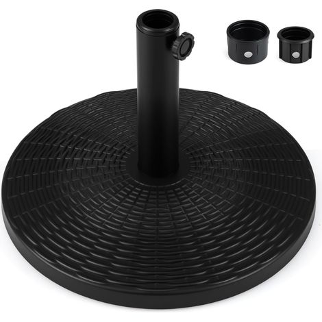COSTWAY Base Ombrellone Giardino Esterno Supporto Pesante Rotondo Basamento Piedistallo Portaombrelli Zavorrato Cemento Pali 38-48 Mm Pesi Hdpe Terrazzo Manop (1/5)