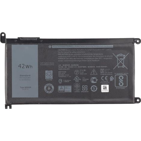 11.4V 42Wh WDX0R WDXOR 3CRH3 T2JX4 FC92N CYMGM Remplacement Batterie pour Dell Inspiron 15 5565 5567 5568 5578 7560 7570 7579 7569 P58F 13 5368 5378 7368 7378 17 5765 5767 14-7460 (1/5)