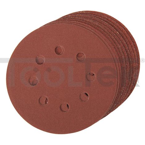 DISCO FOGLIO DISCHI ABRASIVO CARTA VETRATA 60/80/120/240 125mm 10pz 479349