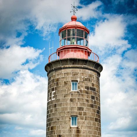 Tableau sur toile phare de Granville 65x65 cm - Impression sur Toile Murale Décorative - Image imprimée en HD sur Toile - Toile sur Châssis en Bois FSC - Fabriqué en France (1/4)