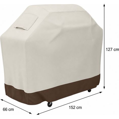 Housse pour Barbecue a Gaz 4200D Beige 152 x 66 x 127 cm - Grande Couverture de Protection (1/4)