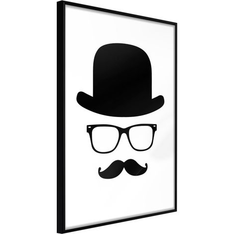 Affiche Murale Encadrée "Gentleman Attributes" 30 x 42 cm Noir