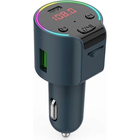 G61 Auto Bluetooth 5.0 Fm Sender Typ-C Qc3.0 USB Ladegerät Musik MP3 Player Bunte Licht Tf Ca (1/4)