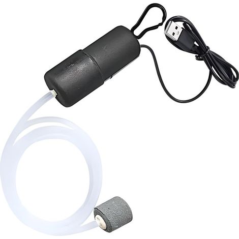 1 Pompe à Air Aquarium, USB,, Oxygène, Poisson Réservoir, Maison Bureau (1/5)