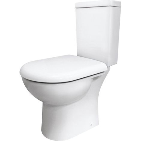 Modern Bathroom Design Toilet Pan with Cistern and Fittings , 745 x 360 x 620mm, White (1/4)