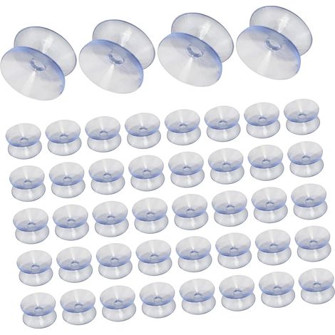 50 ventouses transparentes en caoutchouc de 20 mm, patins (1/5)