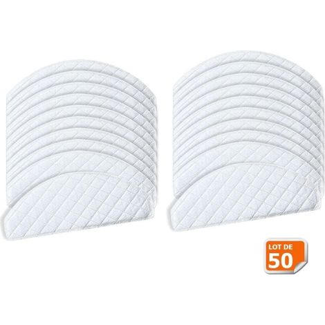 50 Lingettes Nettoyantes Jetables Compatibles Aspirateurs Robots Ecovacs Ozmo T8 T9 N8 (1/4)