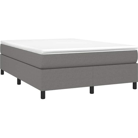 vidaXL Struttura Letto a Rete a Molle Grigio Scuro 140x200 cm Tessuto