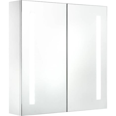 Maison Exclusive - Armadietto Bagno con Specchio e LED 60x14x62 cm (1/5)
