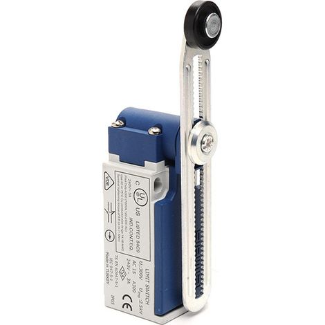 Interruttore L5 in alloggiamento di plastica, 1NC+1NO, leva lunga regolabile con rullo in plastica, T0-L5K13MEP123