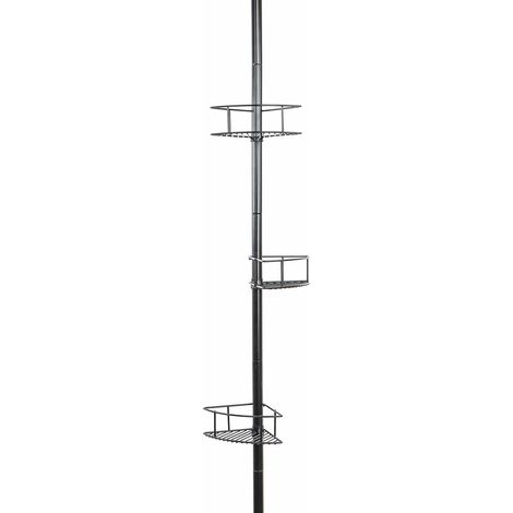 Porta oggetti doccia mensola doccia nero New Chrome Black (1/4)