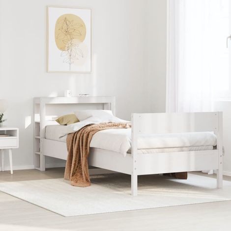 Estructura de cama sin colchón madera maciza blanca 90x190 cm vidaXL (1/5)