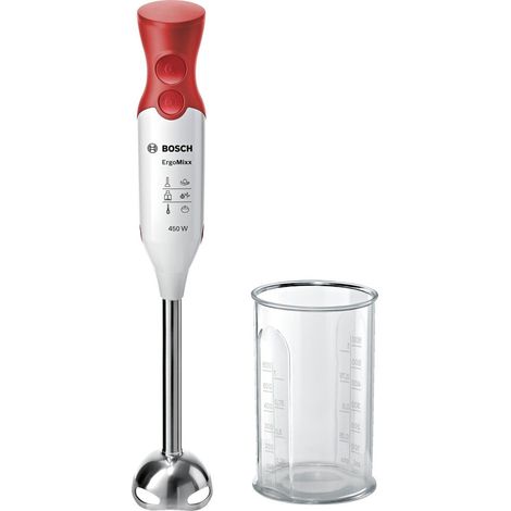 Bosch MSM64110 ErgomMixx Mixer a Immersione, 450 W, Acciaio Inox, Bianco