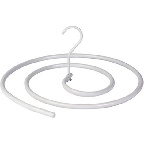 Appendiabiti a spirale in metallo da soffitto, soluzione salvaspazio per piumoni, lenzuola e asciugamani - Crezuo