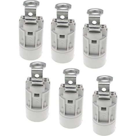 Douille d'ampoule flamme UlisemE14, thermoplastique, noire, SES, hauteur 52 mm, filetage Hickey 1/8 IPS (1/4)