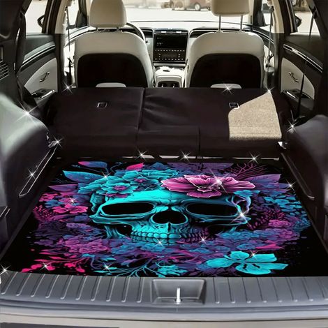 Tapis pour coffre de voiture, tapis de protection contre la poussière, résistant à l'usure et à la saleté, facile à entretenir - 75 x 100cm [Velours cristal, fond en plastique]