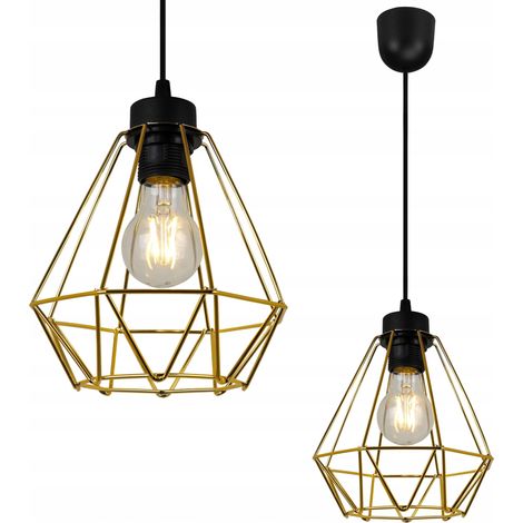 Moderne, elegante Hängelampe mit Metallschirm (1/5)