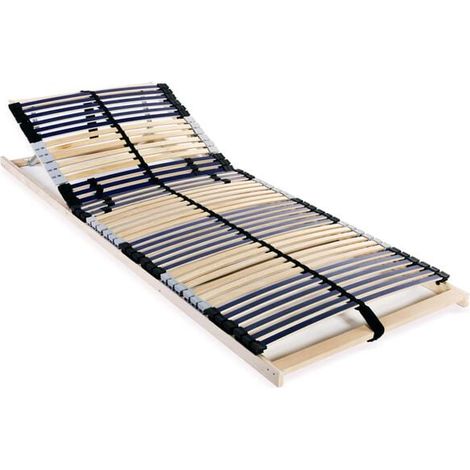 Sommier à lattes sans matelas, 42 lattes, 7 compartiments, 70 x 200 cm (1/5)