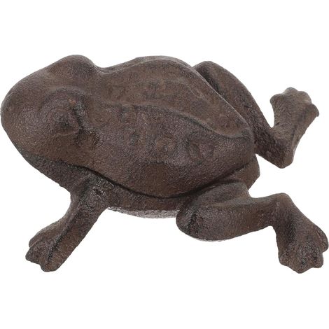 Cache-clés Extérieur en Fonte Forme Grenouille, Boîte à Clés Dissimulée pour Jardin, Décoration Extérieure Résistante, Rangement Sécurisé pour Clés et Petits Objets, Cour