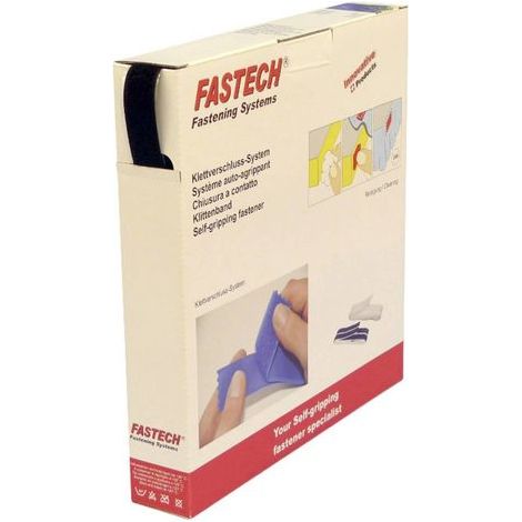 FASTECH® B20-SKL-L-999925 Klettband zum Aufkleben Hotmelt Flauschteil (L x B) 25 m x 20 mm Schwarz 2 (1/2)