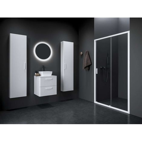 Ravak Blix II - Duschtür NBLDP2-110, 110 x 195 cm, mattweiß/Klarglas 0PMD0E00Z1 (1/3)