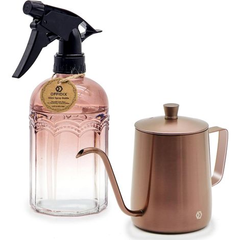 Lot de 2 vaporisateurs d'arrosage pour plantes d'intérieur et d'extérieur ou nettoyage de la maison (or rose) (1/5)