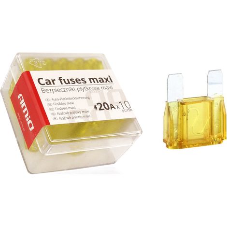 Boîte maxi de fusibles automobiles 10 pièces 20A amio-02324